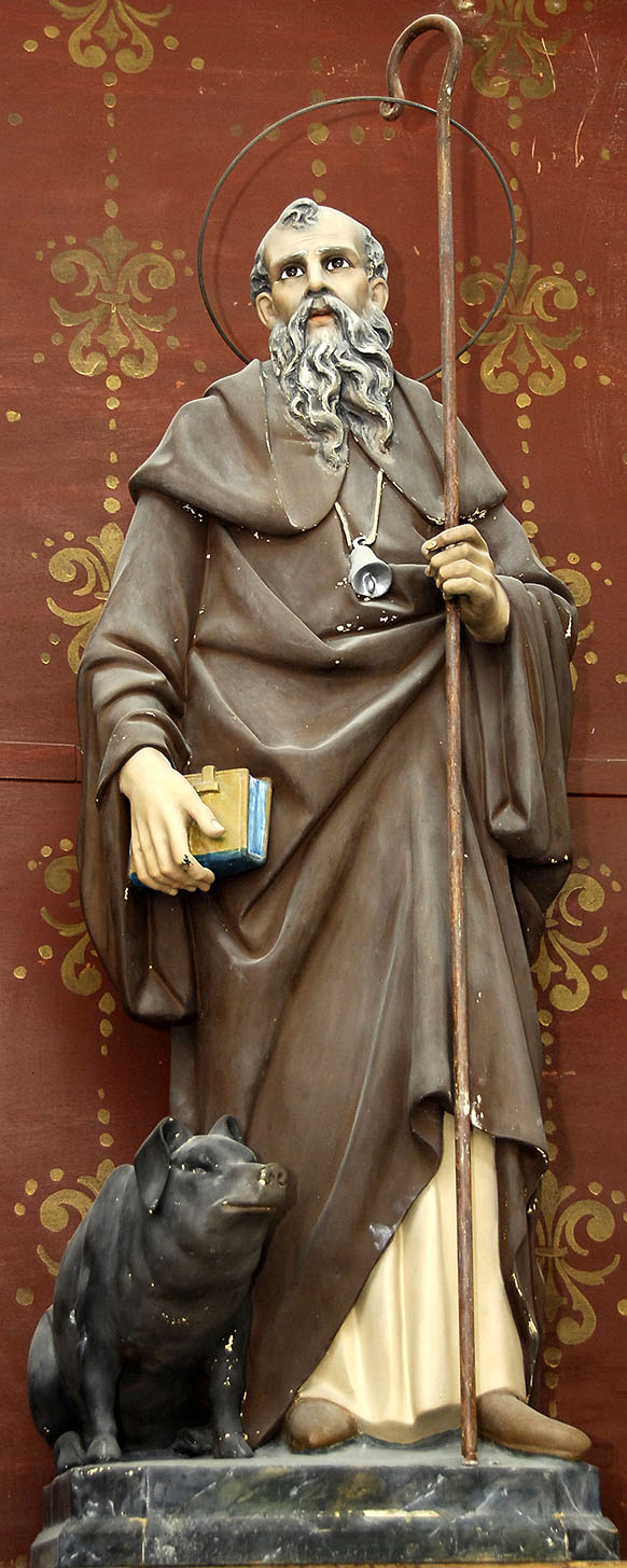 Imagen de San Antonio Abad en la Parroquia de Santa María Magdalena de Burguillos de Toledo