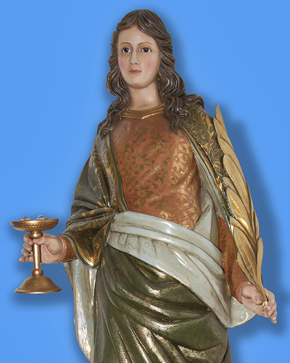 Imagen de Santa Lucía en la Parroquia de Santa María Magdalena de Burguillos de Toledo